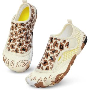 imageATHMILE Kids Water Shoes Boys Girls Water Shoes Quick Dry Barefoot Beach Sports Swim Pool Summer ShoesLittle KidBig KidBeige Leopard