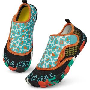 imageATHMILE Kids Water Shoes Boys Girls Water Shoes Quick Dry Barefoot Beach Sports Swim Pool Summer ShoesLittle KidBig KidBlack Leopard