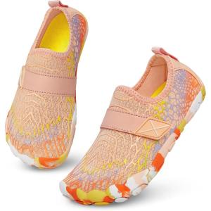 imageATHMILE Kids Water Shoes Boys Girls Water Shoes Quick Dry Barefoot Beach Sports Swim Pool Summer ShoesLittle KidBig KidOrange Cobweb