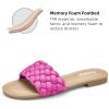 imageATHMILE Braided Womens Sandals Round Open Toe Fashion Slide Sandals Women Dressy Summer Flat Beach Size 611Hot Pink