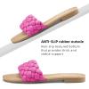 imageATHMILE Braided Womens Sandals Round Open Toe Fashion Slide Sandals Women Dressy Summer Flat Beach Size 611Hot Pink