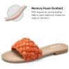 imageATHMILE Braided Womens Sandals Round Open Toe Fashion Slide Sandals Women Dressy Summer Flat Beach Size 611Orange