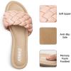 imageATHMILE Braided Womens Sandals Round Open Toe Fashion Slide Sandals Women Dressy Summer Flat Beach Size 611Pink