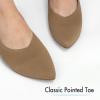 imageATHMILE Pointed Toe Flats for Women Dressy Bronze Work Shoes Business Casul Knit Ballet Flats Slip on Office Ladies Comforttable DressBronze