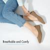 imageATHMILE Pointed Toe Flats for Women Dressy Bronze Work Shoes Business Casul Knit Ballet Flats Slip on Office Ladies Comforttable DressBronze