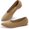 imageATHMILE Pointed Toe Flats for Women Dressy Bronze Work Shoes Business Casul Knit Ballet Flats Slip on Office Ladies Comforttable DressBronze