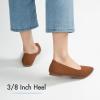 imageATHMILE Pointed Toe Flats for Women Dressy Bronze Work Shoes Business Casul Knit Ballet Flats Slip on Office Ladies Comforttable DressBrown