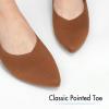 imageATHMILE Pointed Toe Flats for Women Dressy Bronze Work Shoes Business Casul Knit Ballet Flats Slip on Office Ladies Comforttable DressBrown