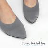 imageATHMILE Pointed Toe Flats for Women Dressy Bronze Work Shoes Business Casul Knit Ballet Flats Slip on Office Ladies Comforttable DressGrey