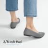 imageATHMILE Pointed Toe Flats for Women Dressy Bronze Work Shoes Business Casul Knit Ballet Flats Slip on Office Ladies Comforttable DressGrey