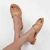 imageATHMILE Sandals Women Dressy Summer Flat Comfortable Fashion Beach Cute Ladies Slides Leather Casual Dress Womens Sandals 2025 Size 611Camel