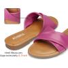 imageATHMILE Sandals Women Dressy Summer Flat Comfortable Fashion Beach Cute Ladies Slides Leather Casual Dress Womens Sandals 2025 Size 611Hot Pink