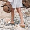 imageATHMILE Sandals Women Dressy Summer Flat Comfortable Fashion Beach Cute Ladies Slides Leather Casual Dress Womens Sandals 2025 Size 611White
