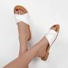 imageATHMILE Sandals Women Dressy Summer Flat Comfortable Fashion Beach Cute Ladies Slides Leather Casual Dress Womens Sandals 2025 Size 611White