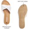 imageATHMILE Sandals Women Dressy Summer Flat Comfortable Fashion Beach Cute Ladies Slides Leather Casual Dress Womens Sandals 2025 Size 611White
