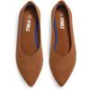 imageATHMILE Pointed Toe Flats for Women Dressy Bronze Work Shoes Business Casul Knit Ballet Flats Slip on Office Ladies Comforttable DressBrown