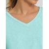imageATHMILE T Shirts Short Sleeve V Neck Tees for Women Fashion Tops Trendy Soft Casual Summer Clothes Outfits 2025Aqua
