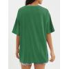 imageATHMILE Womens Oversized T Shirts Loose Fit Crewneck Short Sleeve Tops Summer Casual Blouse Y2K 2025 Basic TeeForest