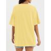 imageATHMILE Womens Oversized T Shirts Loose Fit Crewneck Short Sleeve Tops Summer Casual Blouse Y2K 2025 Basic TeeLemon