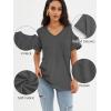 imageATHMILE Womens T Shirts 2025 Short Sleeve VNeck Shirts Cute Fit Summer Casual Tee Tops SXXLDark Gray