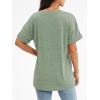 imageATHMILE Womens T Shirts 2025 Short Sleeve VNeck Shirts Cute Fit Summer Casual Tee Tops SXXLGray Green
