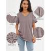 imageATHMILE Womens T Shirts 2025 Short Sleeve VNeck Shirts Cute Fit Summer Casual Tee Tops SXXLGray Purple