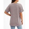 imageATHMILE Womens T Shirts 2025 Short Sleeve VNeck Shirts Cute Fit Summer Casual Tee Tops SXXLGray Purple