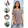 imageATHMILE Womens T Shirts 2025 Short Sleeve VNeck Shirts Cute Fit Summer Casual Tee Tops SXXLGray Purple