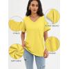 imageATHMILE Womens T Shirts 2025 Short Sleeve VNeck Shirts Cute Fit Summer Casual Tee Tops SXXLLemon Yellow