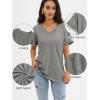imageATHMILE Womens T Shirts 2025 Short Sleeve VNeck Shirts Cute Fit Summer Casual Tee Tops SXXLLight Gray