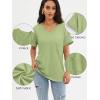 imageATHMILE Womens T Shirts 2025 Short Sleeve VNeck Shirts Cute Fit Summer Casual Tee Tops SXXLLight Green