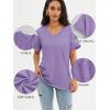 imageATHMILE Womens T Shirts 2025 Short Sleeve VNeck Shirts Cute Fit Summer Casual Tee Tops SXXLLight Purple