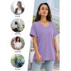 imageATHMILE Womens T Shirts 2025 Short Sleeve VNeck Shirts Cute Fit Summer Casual Tee Tops SXXLLight Purple