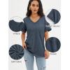 imageATHMILE Womens T Shirts 2025 Short Sleeve VNeck Shirts Cute Fit Summer Casual Tee Tops SXXLNavy Blue