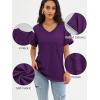 imageATHMILE Womens T Shirts 2025 Short Sleeve VNeck Shirts Cute Fit Summer Casual Tee Tops SXXLPurple