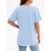 imageATHMILE Womens T Shirts 2025 Short Sleeve VNeck Shirts Cute Fit Summer Casual Tee Tops SXXLSky Blue
