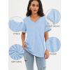 imageATHMILE Womens T Shirts 2025 Short Sleeve VNeck Shirts Cute Fit Summer Casual Tee Tops SXXLSky Blue