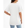 imageATHMILE Womens T Shirts 2025 Short Sleeve VNeck Shirts Cute Fit Summer Casual Tee Tops SXXLWhite