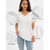 imageATHMILE Womens T Shirts 2025 Short Sleeve VNeck Shirts Cute Fit Summer Casual Tee Tops SXXLWhite