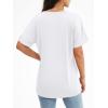 imageATHMILE Womens T Shirts 2025 Short Sleeve VNeck Shirts Cute Fit Summer Casual Tee Tops SXXLWhite1
