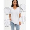imageATHMILE Womens T Shirts 2025 Short Sleeve VNeck Shirts Cute Fit Summer Casual Tee Tops SXXLWhite1