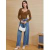 imageATHMILE Womens Long Sleeve Shirts Casual Fall Henley Top Button Down Blouses Basic Ribbed Knit T Shirts 2025Lightbrown