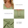 imageATHMILE Womens Long Sleeve Shirts Casual Fall Henley Top Button Down Blouses Basic Ribbed Knit T Shirts 2025Lightgreen