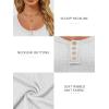 imageATHMILE Womens Long Sleeve Shirts Casual Fall Henley Top Button Down Blouses Basic Ribbed Knit T Shirts 2025White