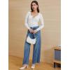 imageATHMILE Womens Long Sleeve Shirts Casual Fall Henley Top Button Down Blouses Basic Ribbed Knit T Shirts 2025White
