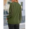 imageATHMILE Womens Long Sleeve Shirts Lace Tops Business Casual Outfits Dressy Fall Fashion BlousesArmygreen