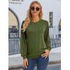 imageATHMILE Womens Long Sleeve Shirts Lace Tops Business Casual Outfits Dressy Fall Fashion BlousesArmygreen