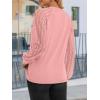 imageATHMILE Womens Long Sleeve Shirts Lace Tops Business Casual Outfits Dressy Fall Fashion BlousesCoral