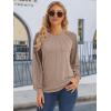 imageATHMILE Womens Long Sleeve Shirts Lace Tops Business Casual Outfits Dressy Fall Fashion BlousesKhaki