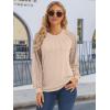 imageATHMILE Womens Long Sleeve Shirts Lace Tops Business Casual Outfits Dressy Fall Fashion BlousesOatmeal